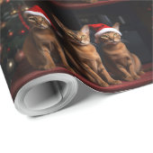 Abyssijnse Kerst bij de Haard Cadeaupapier (Rol Hoek)