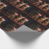 Abyssijnse Kerst bij de Haard Cadeaupapier (Hoek)