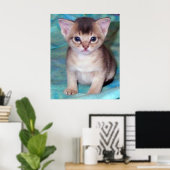 Abyssijnse Kitten - Vier Weken Oud Poster (Thuiskantoor)