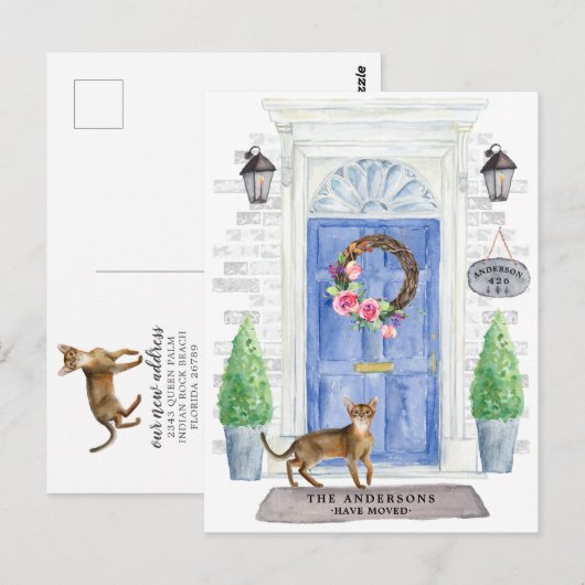 Abyssiniaans Briefkaart van de aankondiging van de (Voorkant / Achterkant)