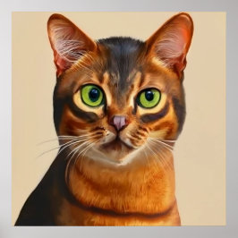 Abyssiniaans - Cat Portrait Poster