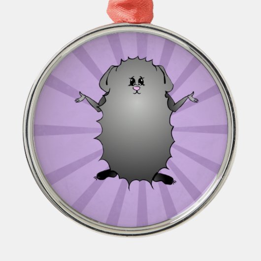 Abyssiniaans-Guinese Varkenspijn Metalen Ornament (Voorkant)