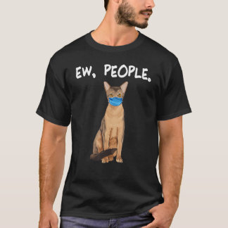 Abyssiniaanse jonge mensen grappig kat met gezicht t-shirt