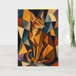 Abyssiniaanse kat abstract wenskaart feestdagen kaart