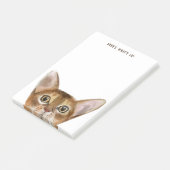 Abyssiniaanse kat | bewerkbare tekst | Hier is wat Post-it® Notes (Schuin)