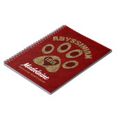 Abyssiniaanse kat Breed Custom Red Cheetah Notitieboek (Linkerzijde)
