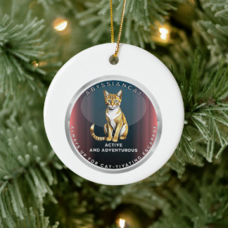 Abyssiniaanse kat keramisch ornament