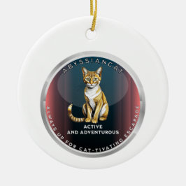 Abyssiniaanse kat keramisch ornament