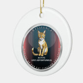 Abyssiniaanse kat keramisch ornament (Links)