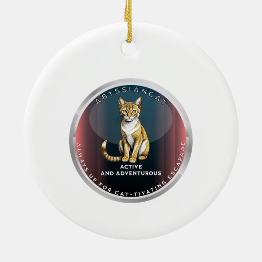 Abyssiniaanse kat keramisch ornament (Achterkant)