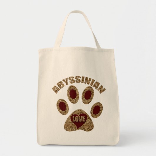 Abyssiniaanse kat Lover Red met Cheetah Print Tote Bag (Voorkant)