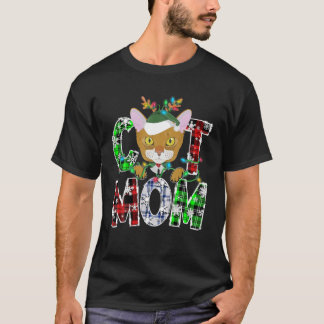 Abyssiniaanse kat mam verlicht pastoor pastaxmas P T-shirt
