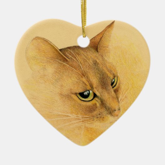 Abyssiniaanse kat Ornament (Voorkant)
