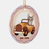Abyssiniaanse Kat Rijdt Auto ornament (Rechts)