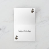 Abyssiniaanse kat verjaardagsfeestje Kaart (Binnen)