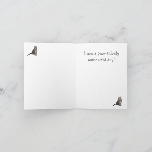 Abyssiniaanse kat verjaardagsfeestje Kaart (Binnen)