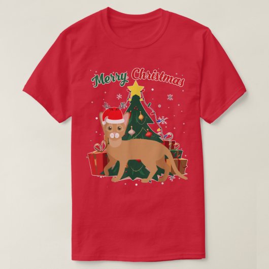 Abyssiniaanse kerstboomschilfers Sneeuwvlokken Pas T-shirt (Design voorkant)