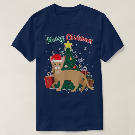Abyssiniaanse kerstboomschilfers Sneeuwvlokken Pas T-shirt (Design voorkant)