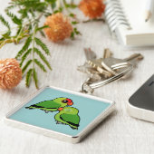 Abyssiniaanse Lovebird Schattige Pair Sleutelhanger (Zijkant)