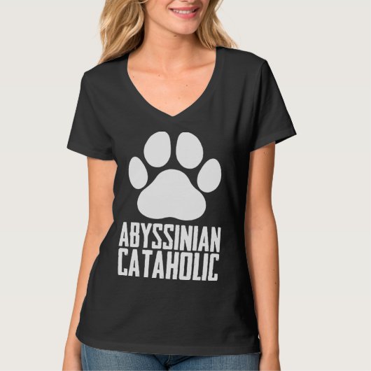 Abyssinian  Abyssinian cat  Abyssinian mom  8 T-shirt (Voorkant)