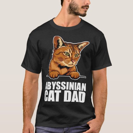Abyssinian cat dad t-shirt (Voorkant)