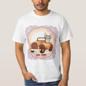 Abyssinian Cat Driving Car T-shirt (Voorkant)