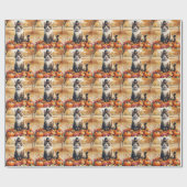 Abyssinian Cat in Autumn verlaat Thanksgiving Cadeaupapier (Vlak)
