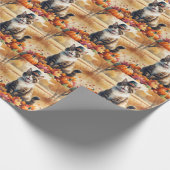 Abyssinian Cat in Autumn verlaat Thanksgiving Cadeaupapier (Hoek)