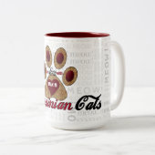 Abyssinian Cat Lover's Breed Specifieke Cheetah Tweekleurige Koffiemok (Voorkant rechts)