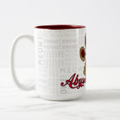 Abyssinian Cat Lover's Breed Specifieke Cheetah Tweekleurige Koffiemok (Links)