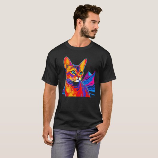 Abyssinian Cat Mountain T-shirt (Voorkant volledig)