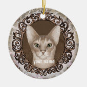 Abyssinian Cat Ornament (Voorkant)