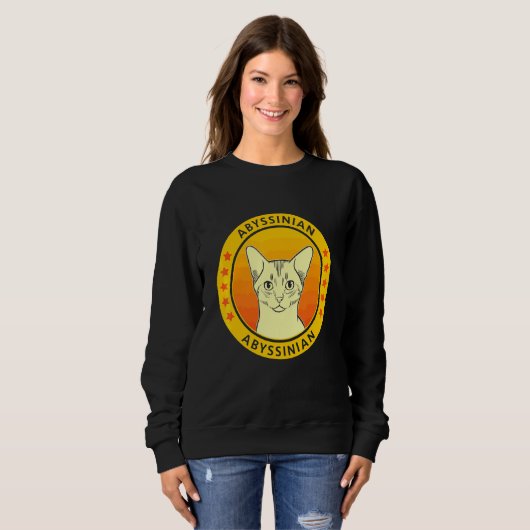 Abyssinian Cat Portrait Trui (Voorkant volledig)