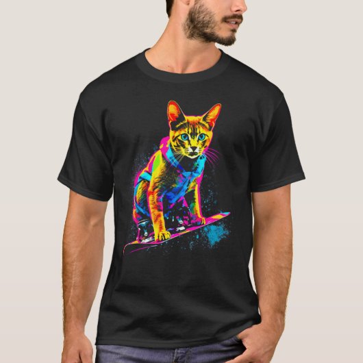 Abyssinian Cat Snowboard T-shirt (Voorkant)