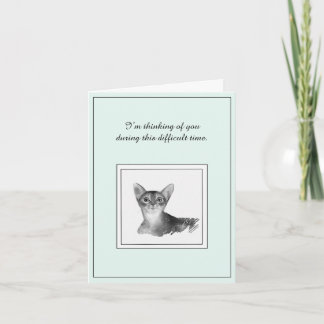 Abyssinian Cat Sympathy Card Kaart