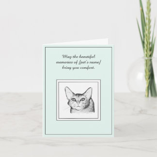 Abyssinian Cat Sympathy Card Kaart