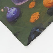 Abyssinian Cat Whimsical Halloween Schilderij Fleece Deken (Hoek)