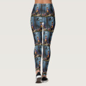 Abyssinian Cat Whimsical Halloween Schilderij Leggings (Achterkant)