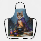 Abyssinian Cat Whimsical Halloween Schilderij Schort (Voorkant)