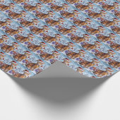 Abyssinian Cat Winter Wonderland Christmas Joy Cadeaupapier (Hoek)