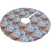 Abyssinian Cat Winter Wonderland Christmas Joy Kerstboom Rok (Gekanteld)