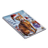 Abyssinian Cat Winter Wonderland Christmas Joy Notitieboek (Rechterzijde)
