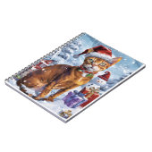 Abyssinian Cat Winter Wonderland Christmas Joy Notitieboek (Linkerzijde)