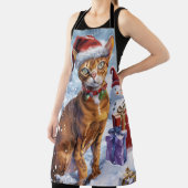 Abyssinian Cat Winter Wonderland Christmas Joy Schort (Insitu)