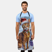 Abyssinian Cat Winter Wonderland Christmas Joy Schort (Gedragen)