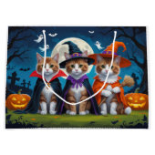 Abyssinian Cats Pumpkin Halloween Grappig Groot Cadeauzakje (Voorkant)