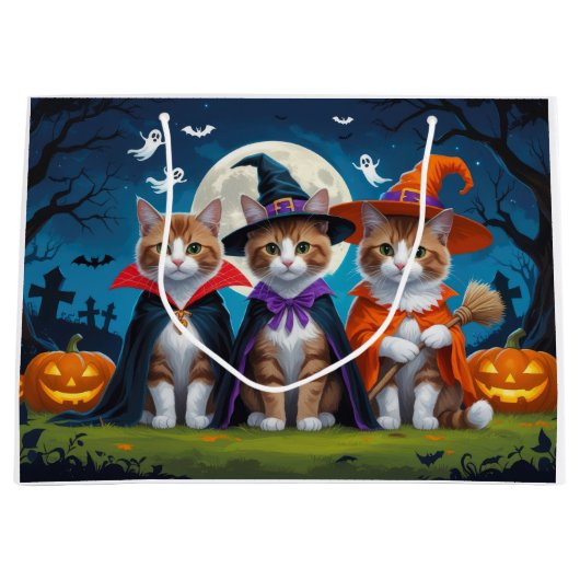 Abyssinian Cats Pumpkin Halloween Grappig Groot Cadeauzakje (Voorkant)