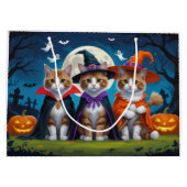 Abyssinian Cats Pumpkin Halloween Grappig Groot Cadeauzakje (Achterkant)
