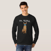 Abyssinian Ew People Cat Wearing Face Mask T-shirt (Voorkant volledig)