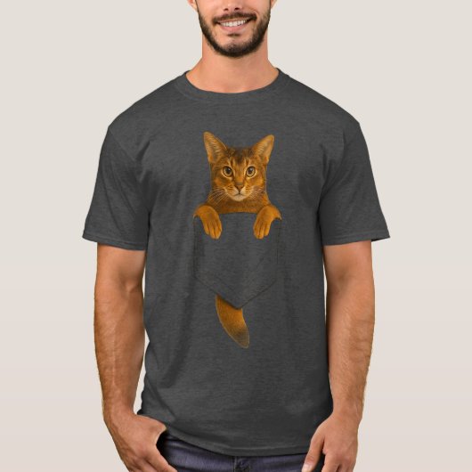 Abyssinian Kat Zak Funce Geschenken Kat Moeder Kat T-shirt (Voorkant)